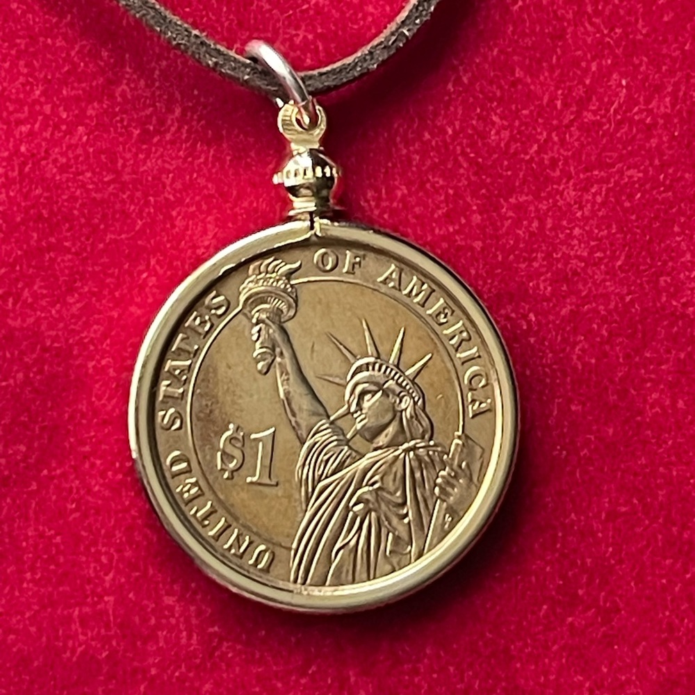 1 US Dollar Coin Pendant Necklace